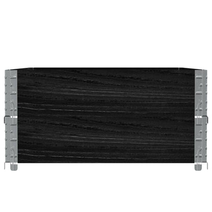 vidaXL Garden Planter Black 120x80 cm Solid Wood Pine 4