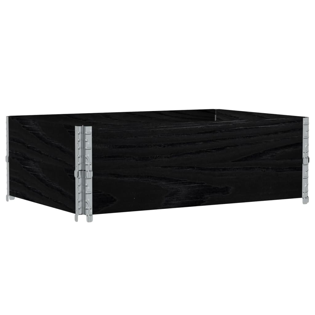 vidaXL Garden Planter Black 120x80 cm Solid Wood Pine 5