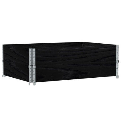 vidaXL Garden Planter Black 120x80 cm Solid Wood Pine 5