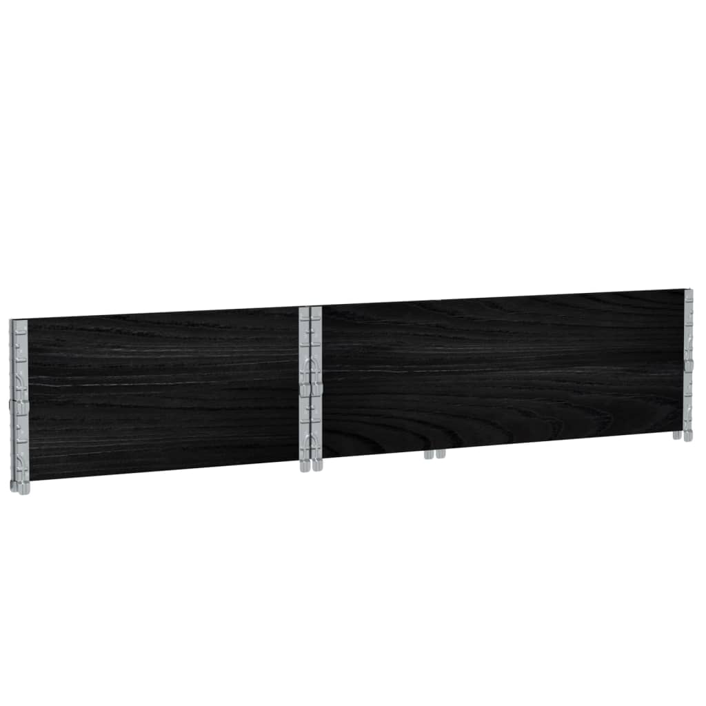 vidaXL Garden Planter Black 120x80 cm Solid Wood Pine 6