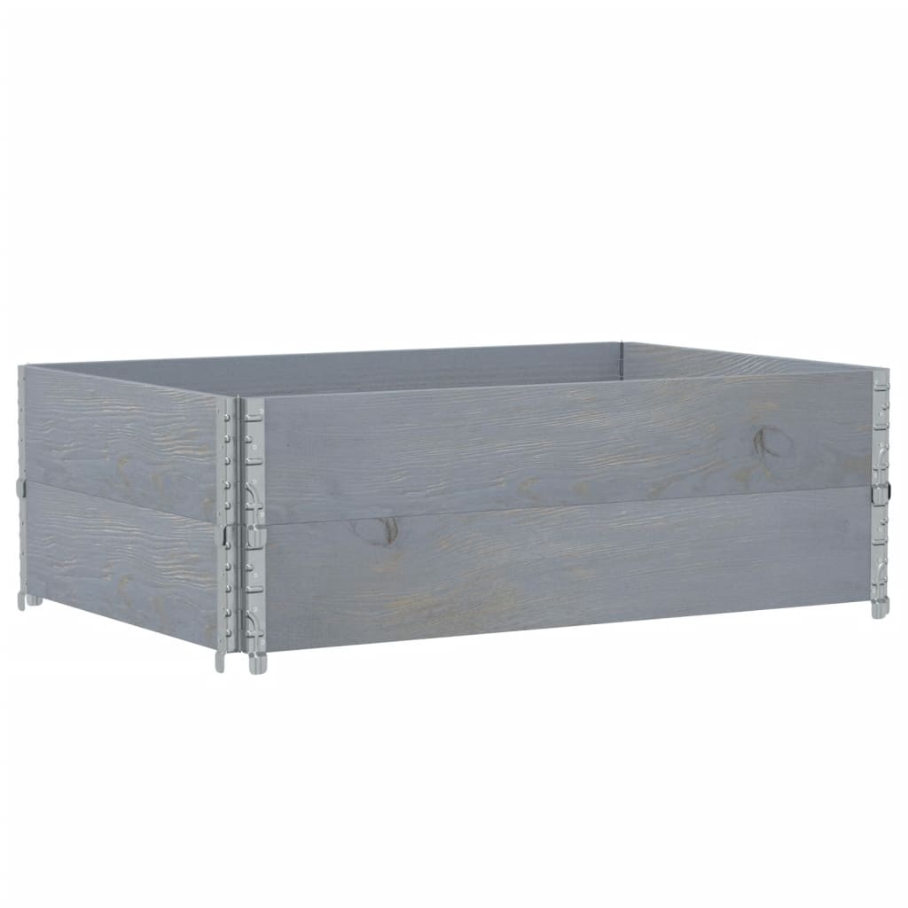 vidaXL Garden Planter Grey 120x80 cm Solid Wood Pine 2