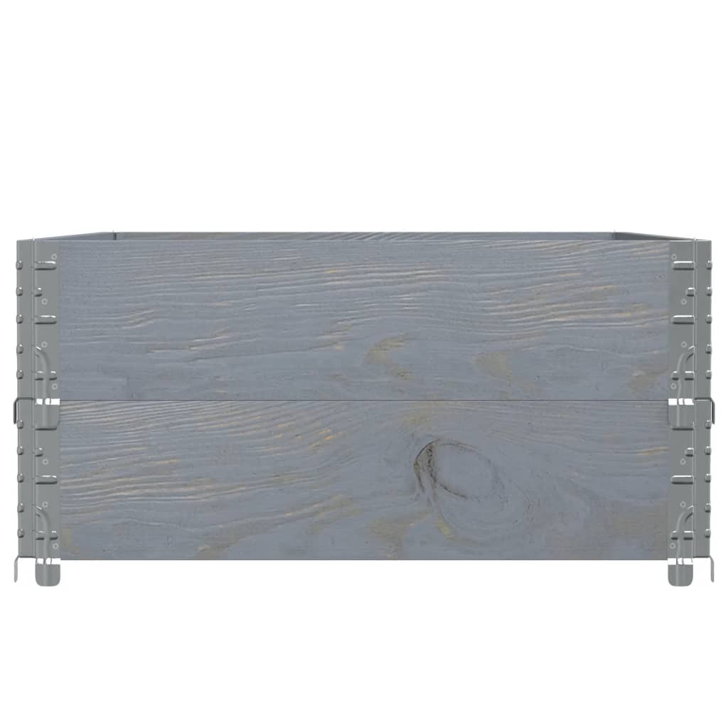 vidaXL Garden Planter Grey 120x80 cm Solid Wood Pine 4