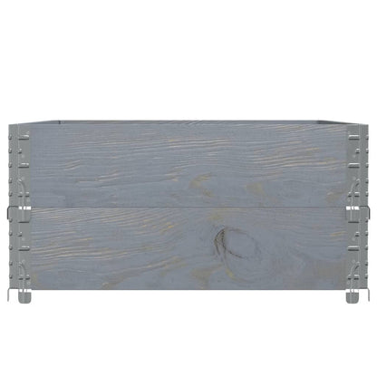 vidaXL Garden Planter Grey 120x80 cm Solid Wood Pine 4