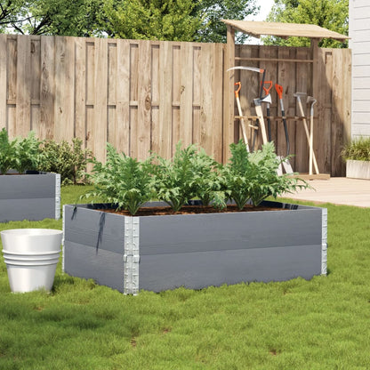 vidaXL Garden Planter Grey 120x80 cm Solid Wood Pine 1