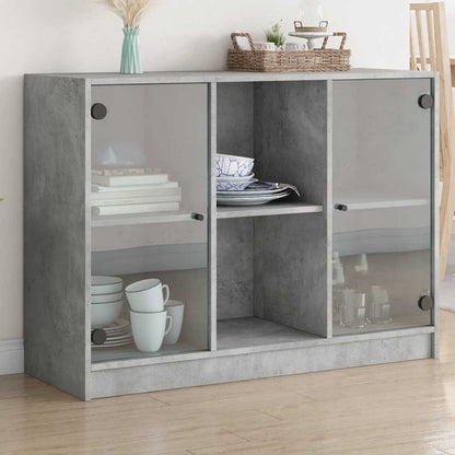 vidaXL Sideboard Concrete Grey 102x37x75,5 cm Engineered Wood 1