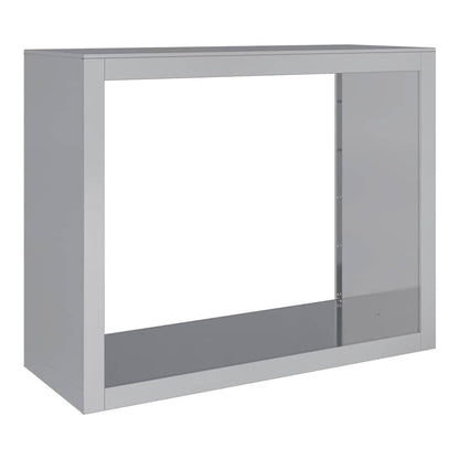 Firewood Rack Black Steel Width 100 cm Galvanized steel/grey 80 cm