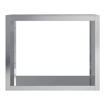 Firewood Rack Black Steel Width 100 cm Galvanized steel/grey 80 cm