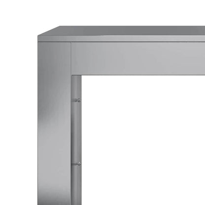 Firewood Rack Black Steel Width 100 cm Galvanized steel/grey 80 cm