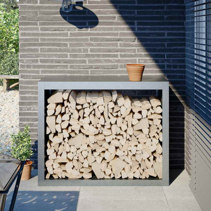 vidaXL Firewood Rack 100x40x80 cm Galvanised Steel 1