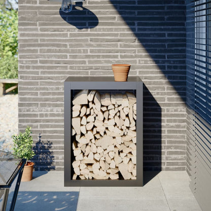 vidaXL Firewood Rack Anthracite 60x40x80 cm Steel 1
