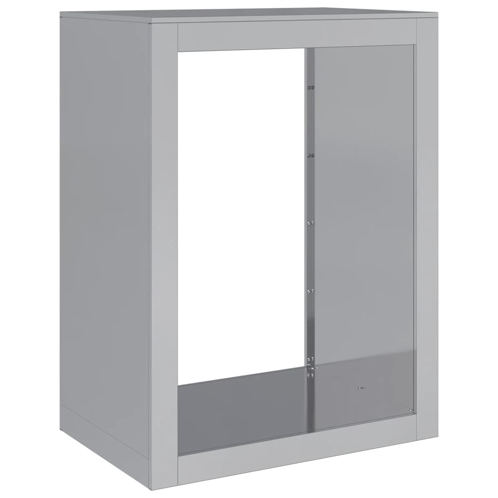 vidaXL Firewood Rack 60x40x80 cm Galvanised Steel 6