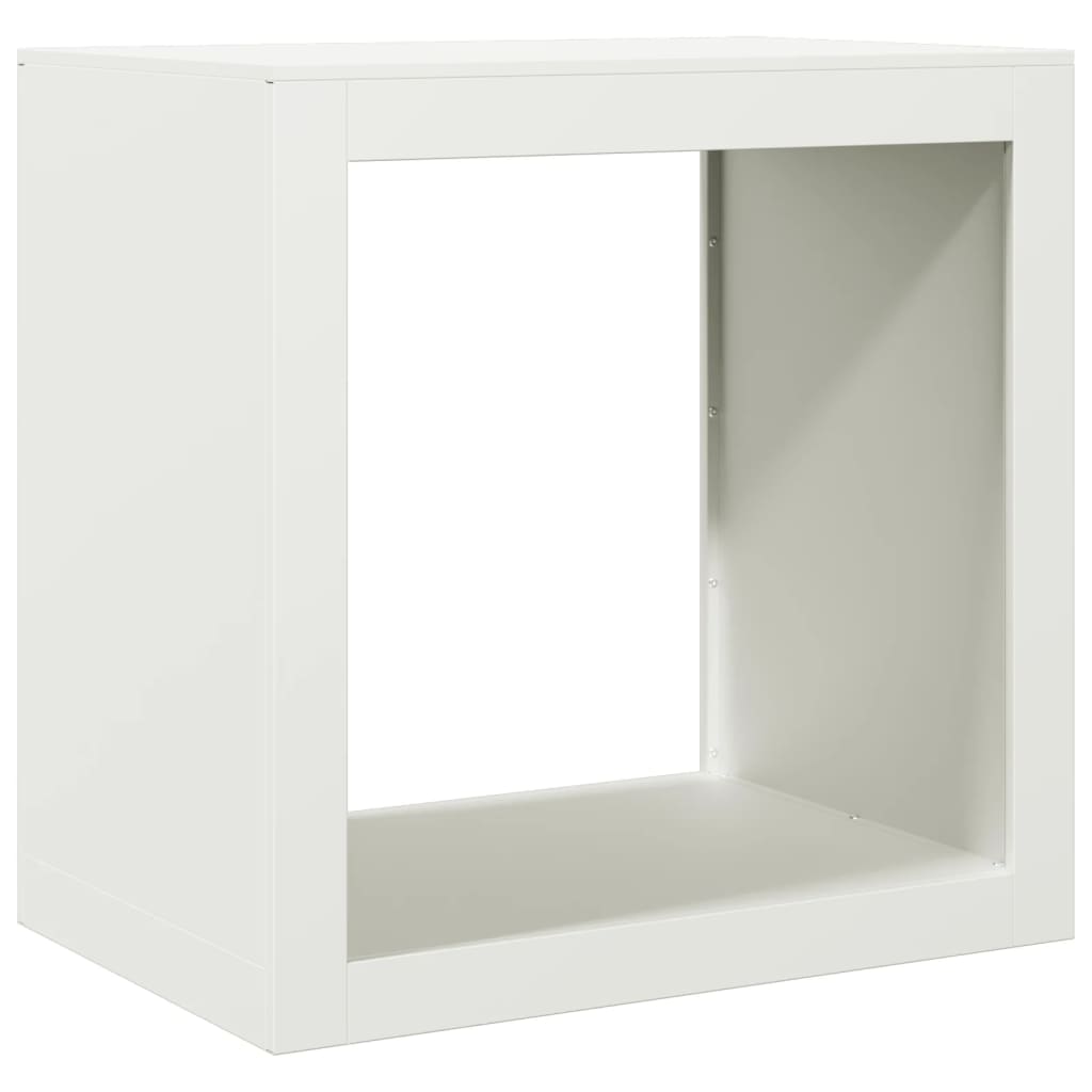 vidaXL Firewood Rack White 60x40x60 cm Steel 2