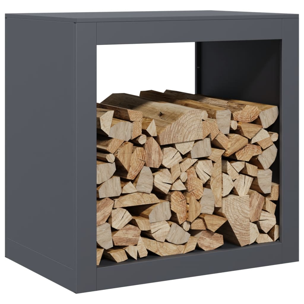 vidaXL Firewood Rack Anthracite 60x40x60 cm Steel 3