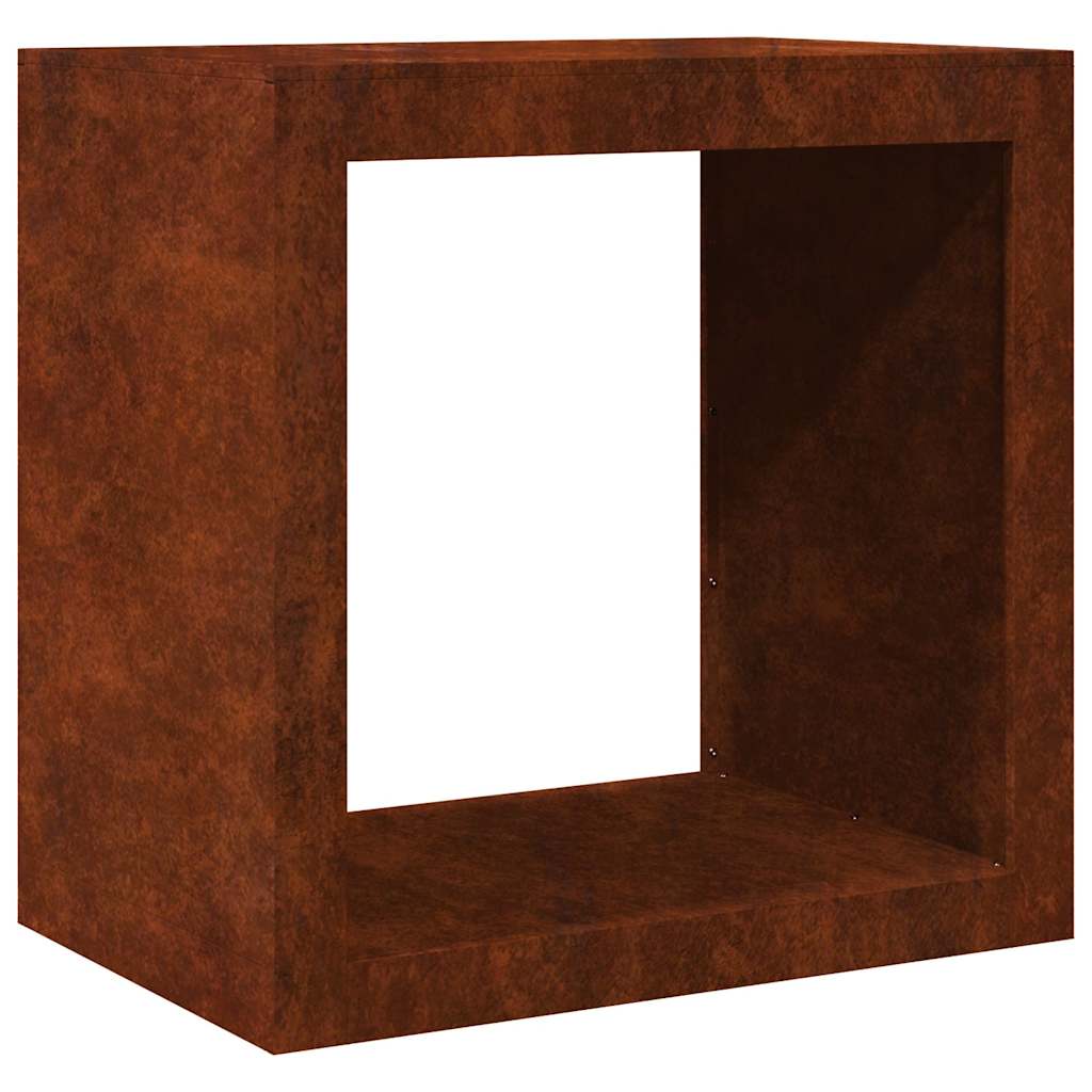Firewood Rack Black 60x40x60 cm Steel Width 60 cm Height 60 cm Weathering steel/brown