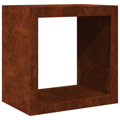 Firewood Rack Black 60x40x60 cm Steel Width 60 cm Height 60 cm Weathering steel/brown