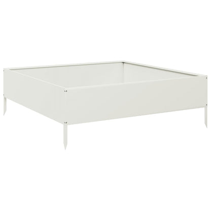 vidaXL Garden Raised Bed White 100x100x33.5 cm Steel 2