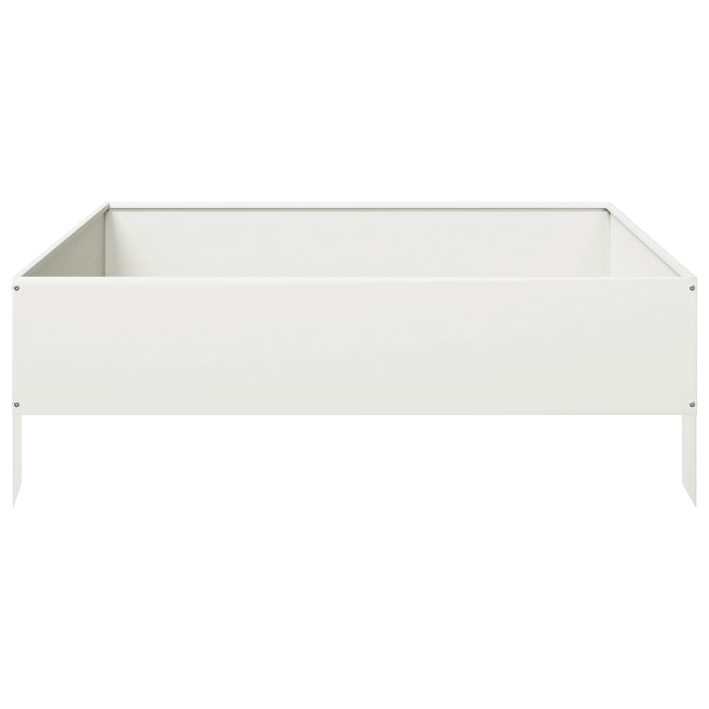vidaXL Garden Raised Bed White 100x100x33.5 cm Steel 5