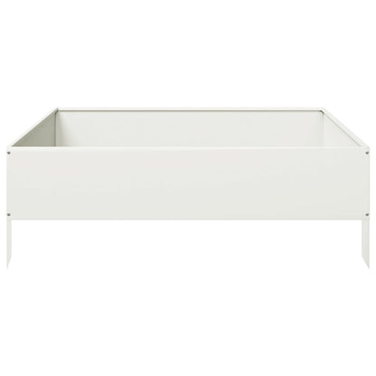 vidaXL Garden Raised Bed White 100x100x33.5 cm Steel 5