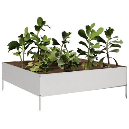 vidaXL Garden Raised Bed 100x100x33.5 cm Stainless Steel 3