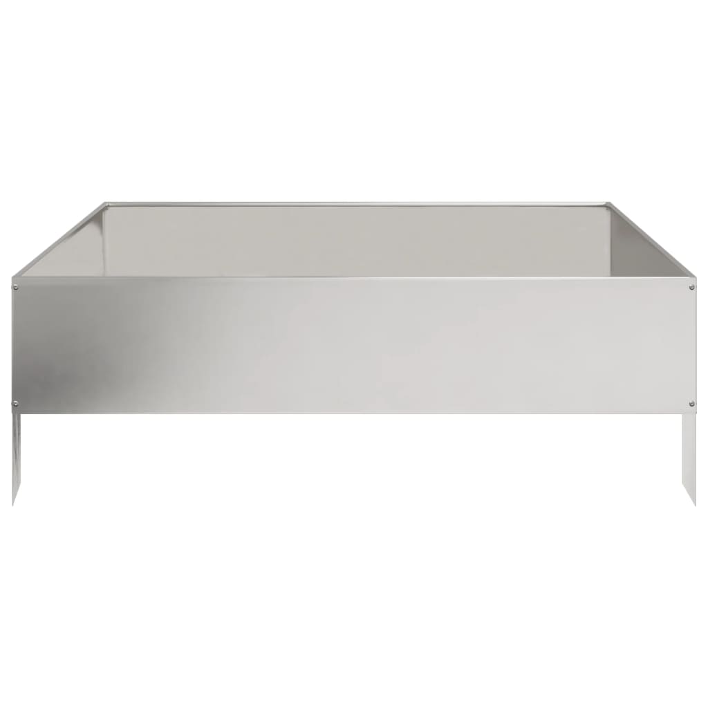 vidaXL Garden Raised Bed 100x100x33.5 cm Stainless Steel 4