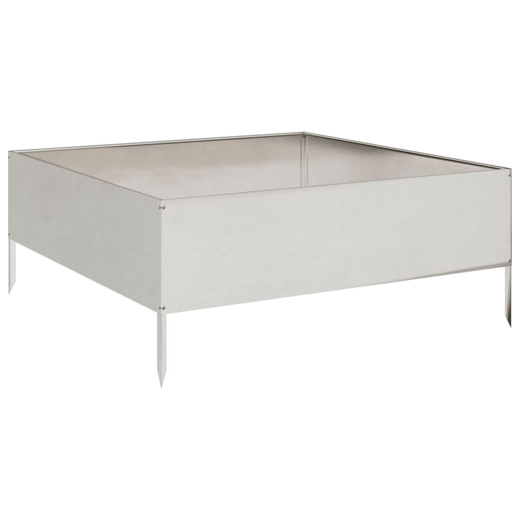 vidaXL Garden Raised Bed 100x100x41 cm Stainless Steel 2
