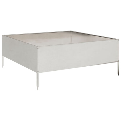 vidaXL Garden Raised Bed 100x100x41 cm Stainless Steel 2