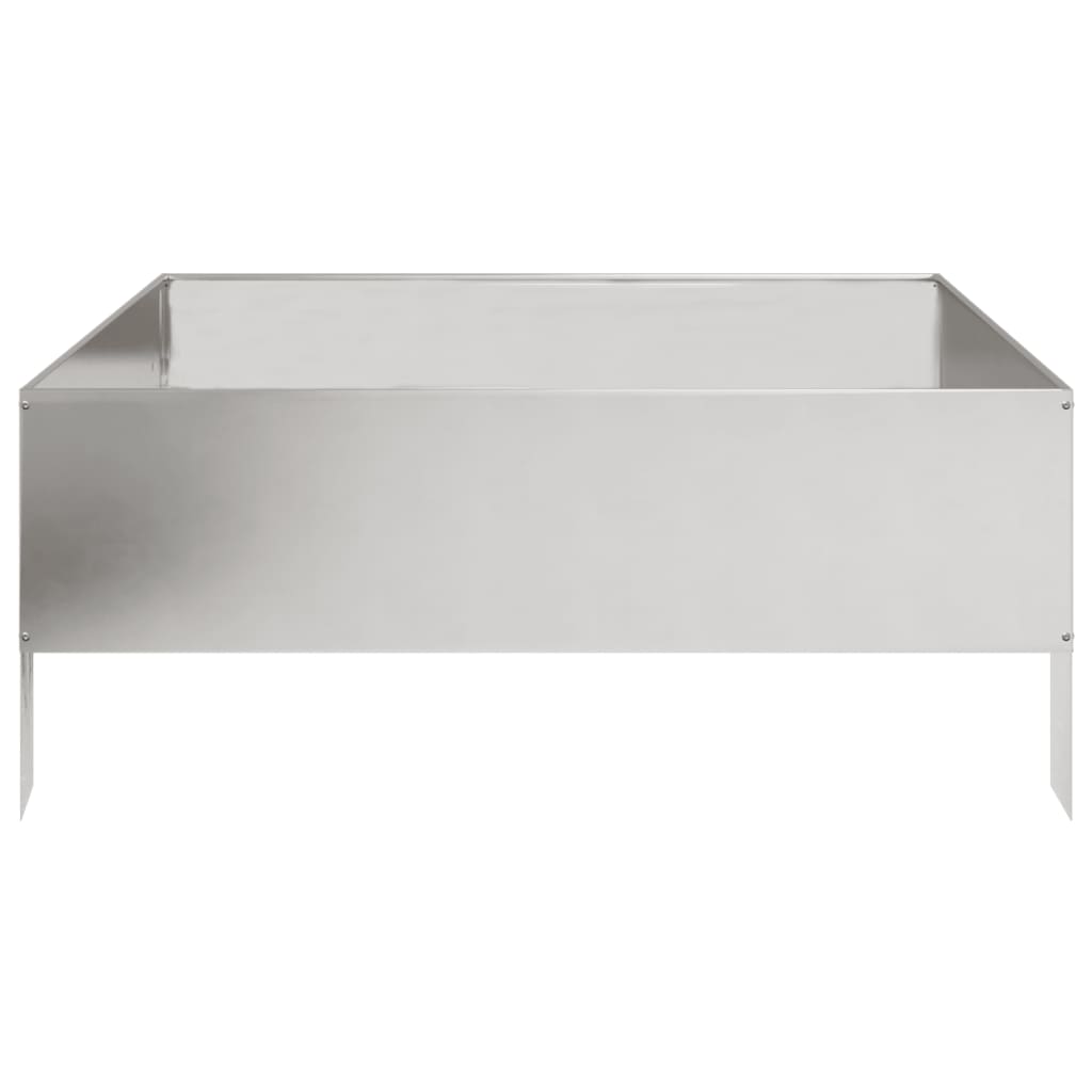 vidaXL Garden Raised Bed 100x100x41 cm Stainless Steel 4