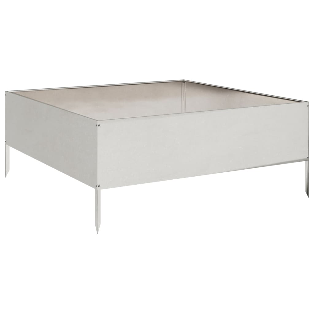 vidaXL Garden Raised Bed 100x100x41 cm Stainless Steel 6