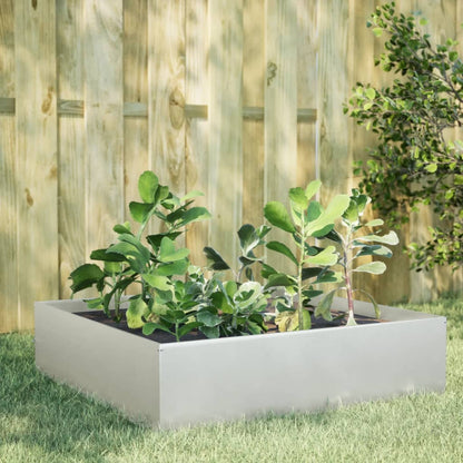 vidaXL Garden Raised Bed 100x100x41 cm Stainless Steel 1