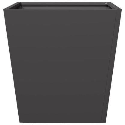 vidaXL Garden Planters Black 2 pcs 40x40x40 cm Steel 6