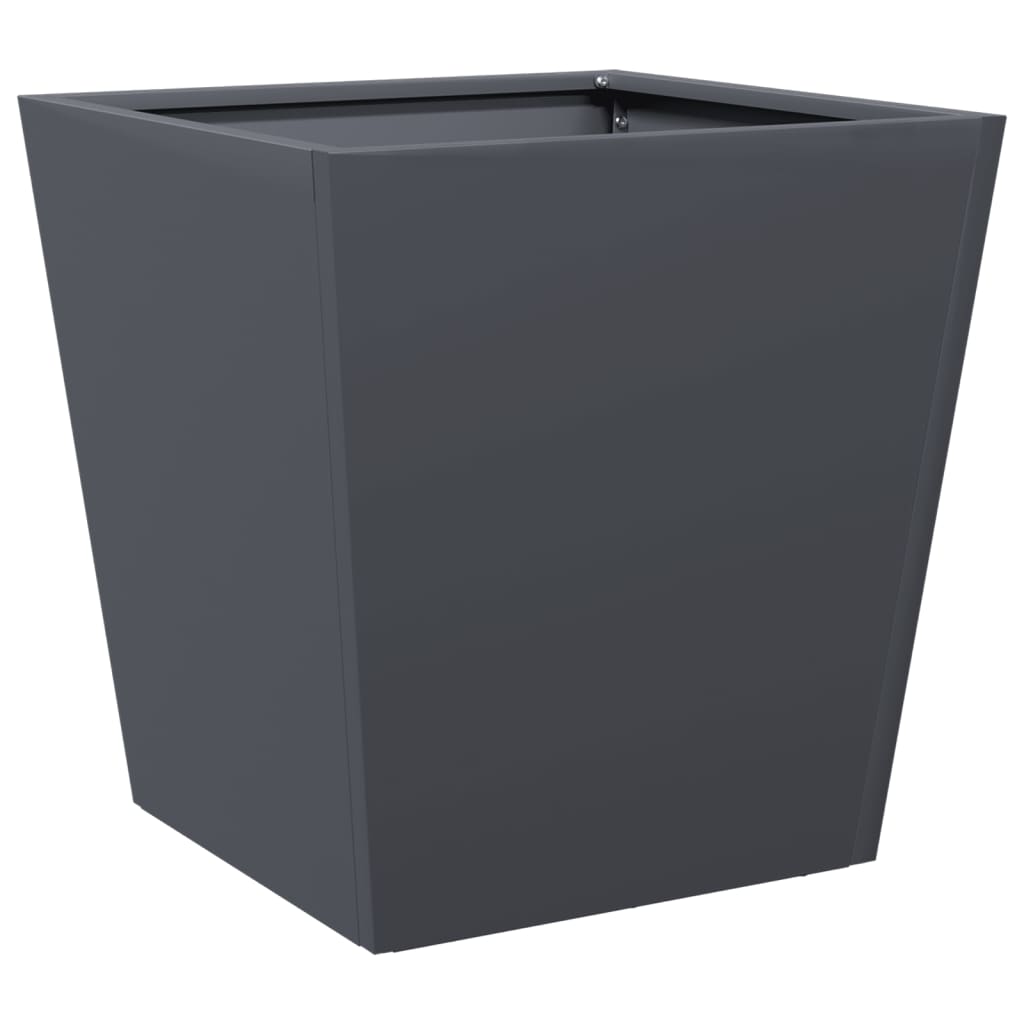 vidaXL Garden Planters Anthracite 2 pcs 40x40x40 cm Steel 5