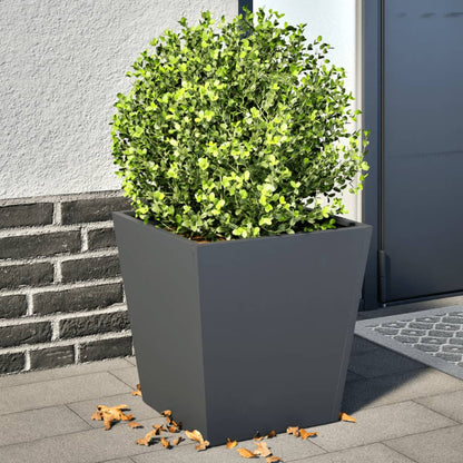 vidaXL Garden Planters Anthracite 2 pcs 40x40x40 cm Steel 1