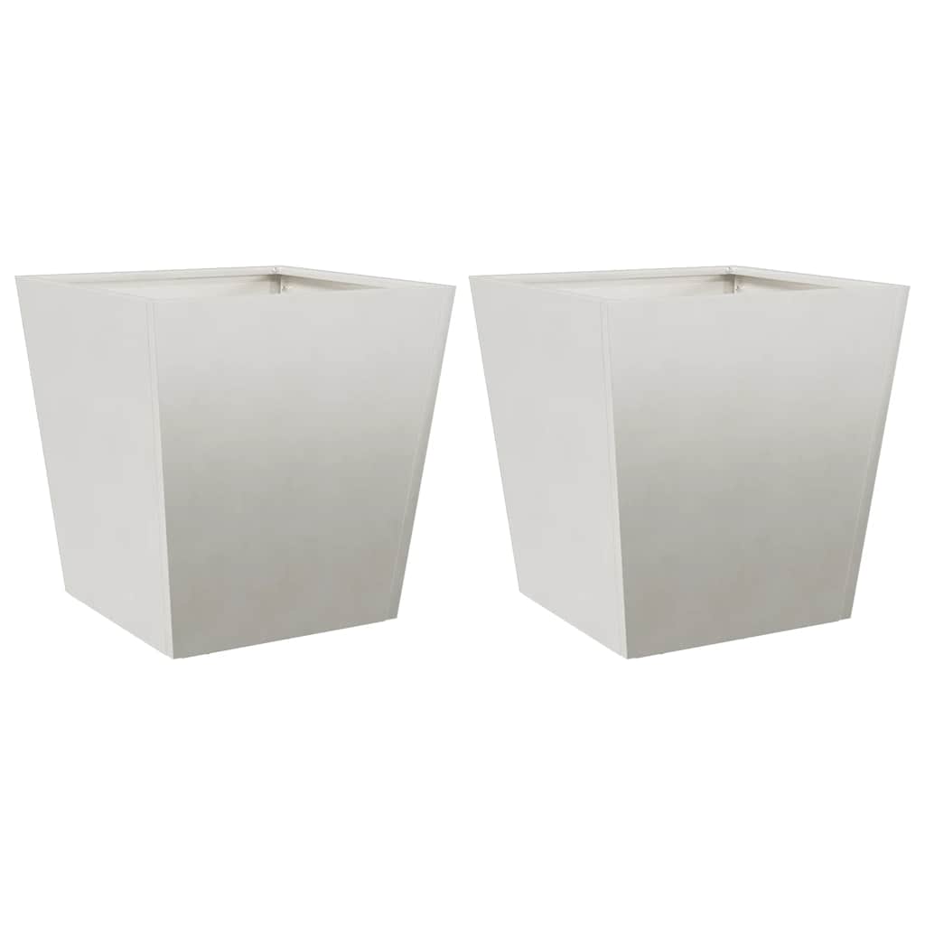 vidaXL Garden Planters 40x40x40 cm 2 pcs Stainless Steel 2