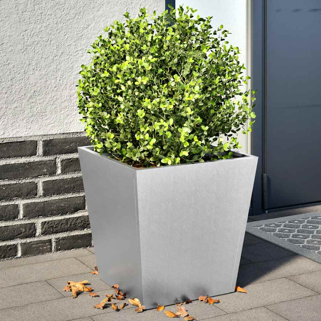 vidaXL Garden Planters 40x40x40 cm 2 pcs Galvanised Steel 1