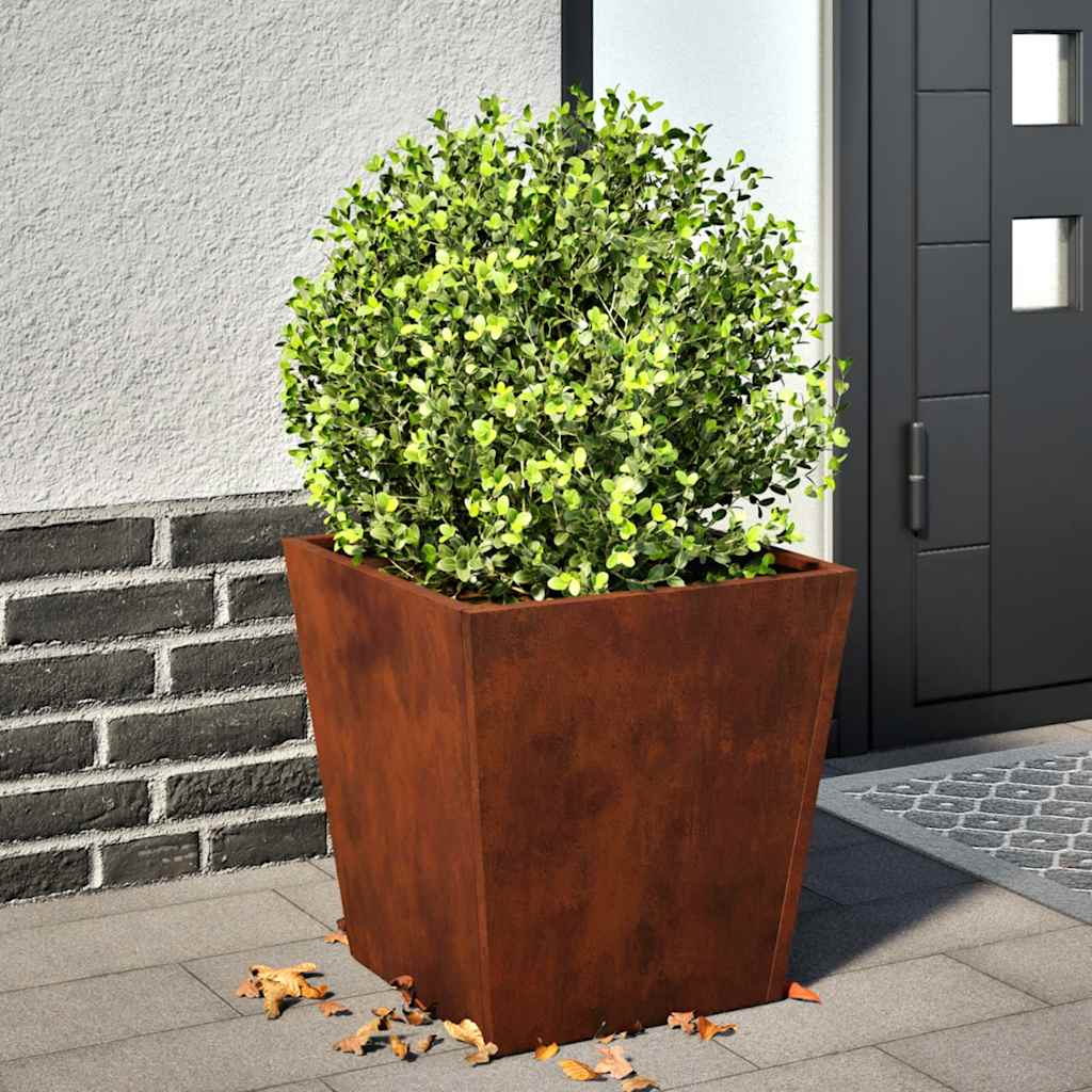 vidaXL Garden Planters 2 pcs 40x40x40 cm Weathering Steel 1