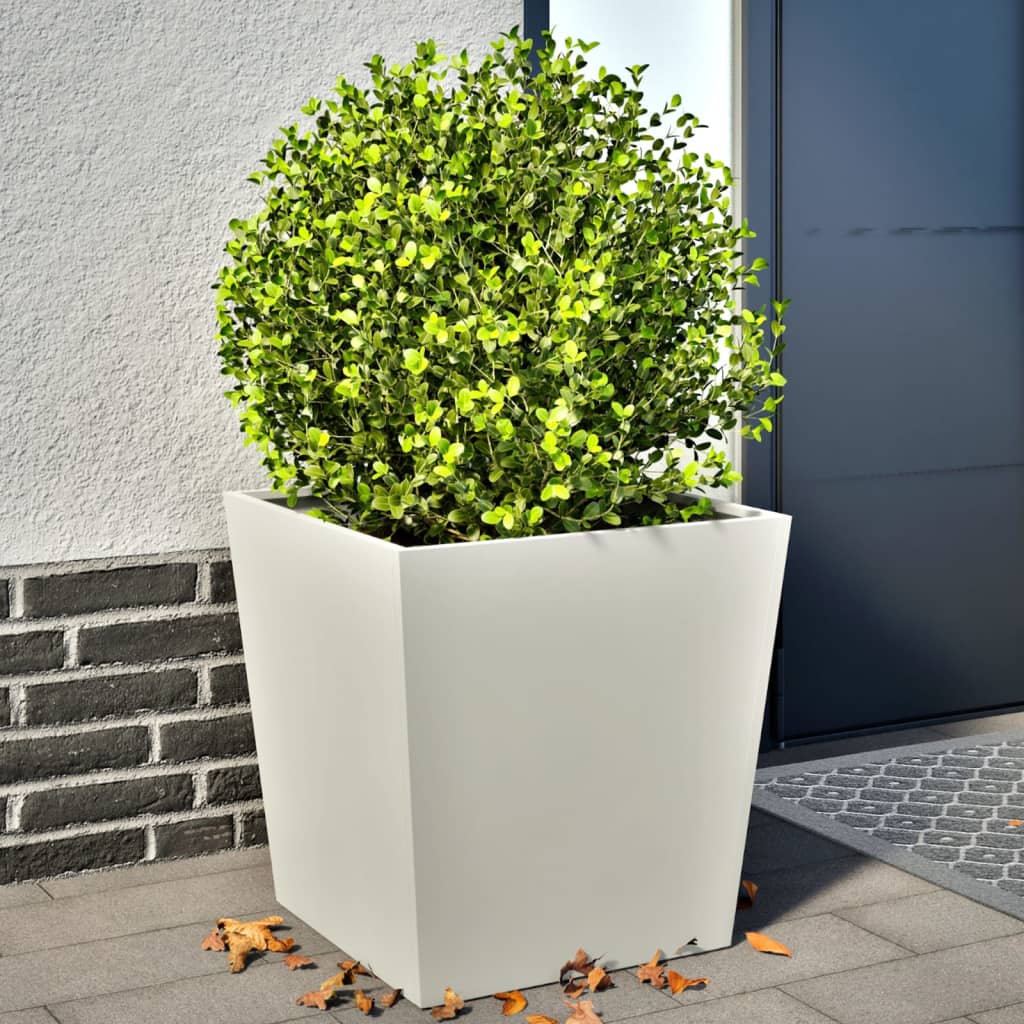 vidaXL Garden Planters Black 50x50x50 cm Steel 2 pcs