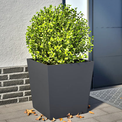 vidaXL Garden Planters Black 50x50x50 cm Steel 2 pcs