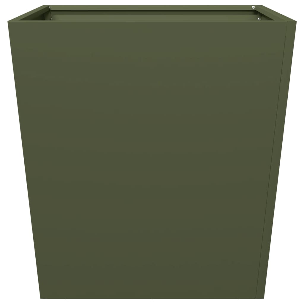 vidaXL Garden Planter Olive Green 50x50x50 cm Steel 3