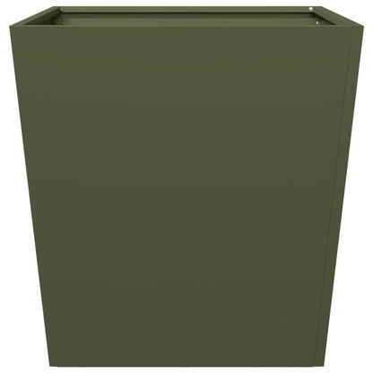 vidaXL Garden Planter Olive Green 50x50x50 cm Steel 3