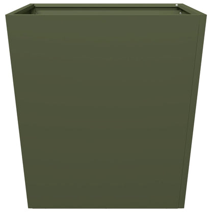 vidaXL Garden Planter Olive Green 50x50x50 cm Steel 5