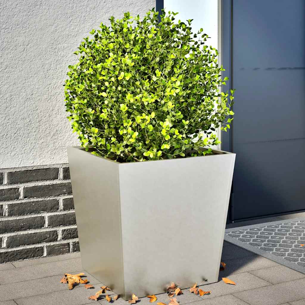 vidaXL Garden Planters Black 50x50x50 cm Steel 2 pcs