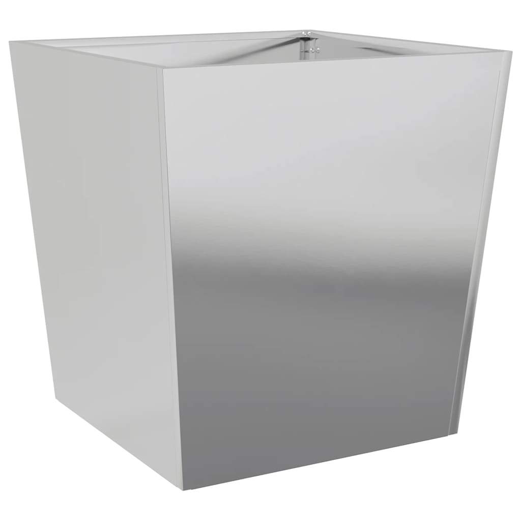 vidaXL Garden Planters 50x50x50 cm 2 pcs Galvanised Steel 5