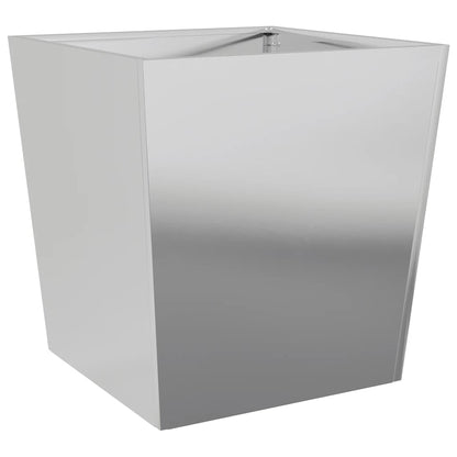 vidaXL Garden Planters 50x50x50 cm 2 pcs Galvanised Steel 5