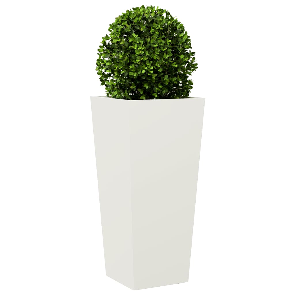 vidaXL Garden Planter White 35x35x75 cm Steel 3