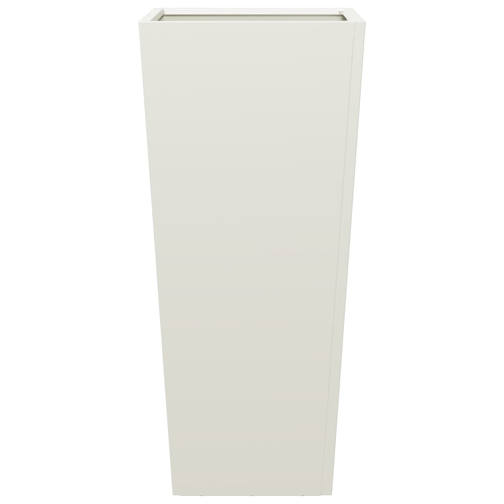 vidaXL Garden Planter White 35x35x75 cm Steel 4