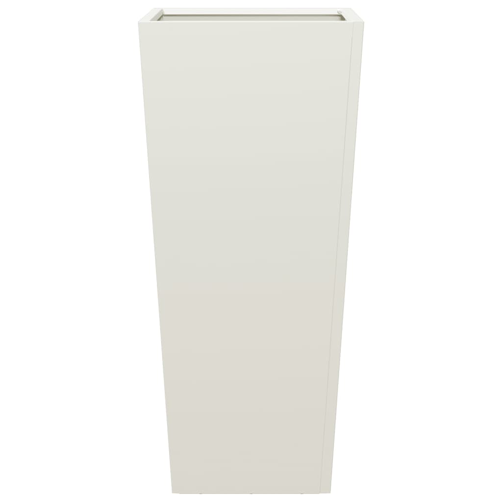 vidaXL Garden Planter White 35x35x75 cm Steel 5