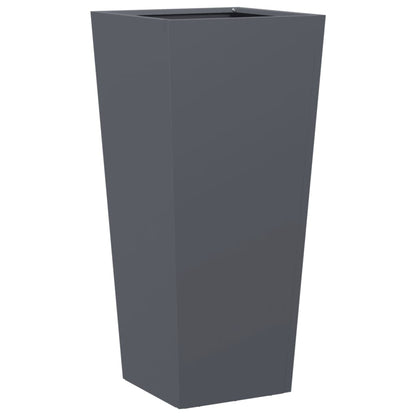 vidaXL Garden Planter Anthracite 35x35x75 cm Steel 2