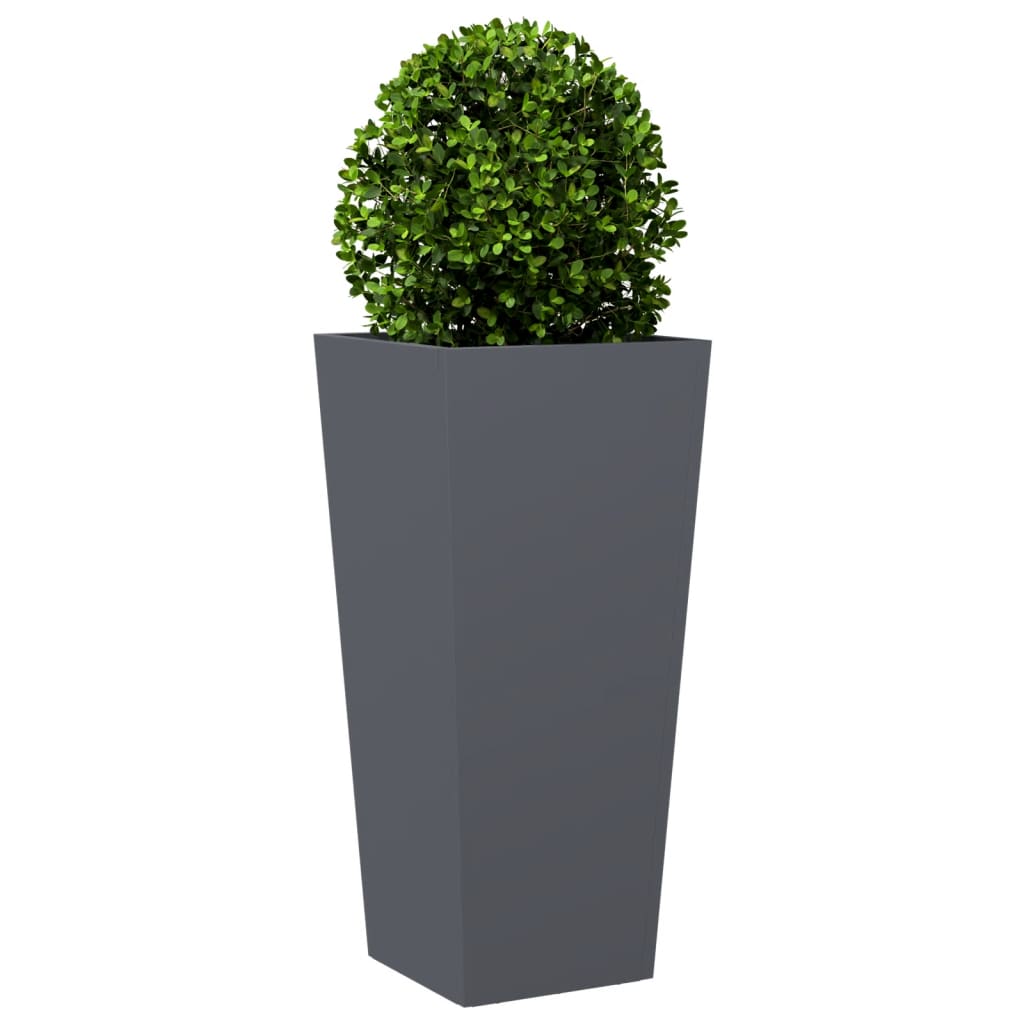 vidaXL Garden Planter Anthracite 35x35x75 cm Steel 3