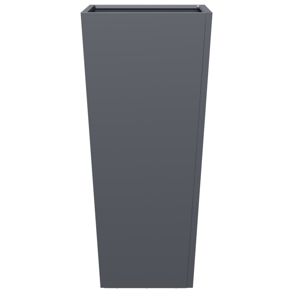 vidaXL Garden Planter Anthracite 35x35x75 cm Steel 4