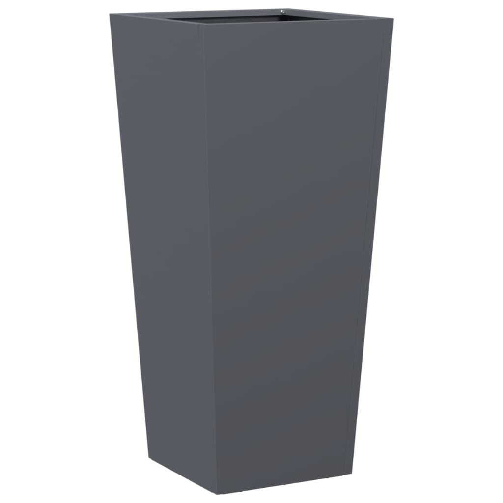 vidaXL Garden Planter Anthracite 35x35x75 cm Steel 6